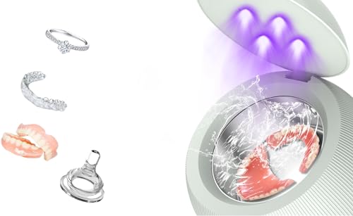 Denture and Jewelry Ultrasonic Cleaner with 5 Minute Automatic Timed Shutdown
