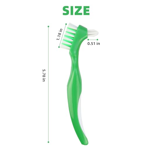 Voraiya Green Denture Cleaning Brush with Clip