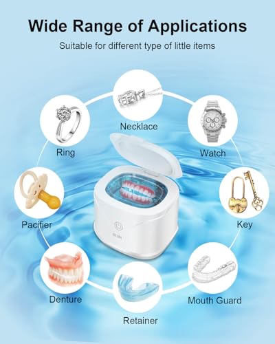 Professional Ultrasonic Cleaner for Dentist Retainer, Mouth Guard, Watches, Rings, Jewelry