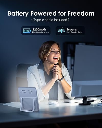 Rechargeable 10000 Lux Sunlight Therapy Lamp for Home/Office