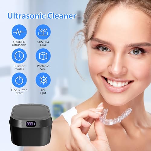 Portable Ultrasonic Retainer Cleaner for Dental Care