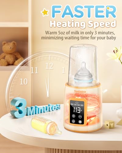 BPA-Free Multifunctional Bottle Warmer with Accurate Temp Control and Auto Shut-Off