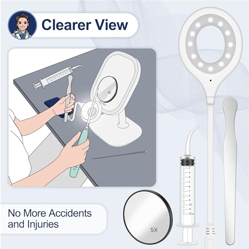 Updated: Tonsil Stone Removal Kit with Vacuum, LED Light, and Water Flosser