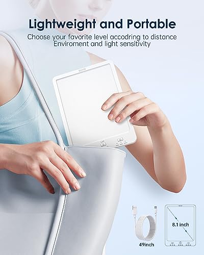 Rechargeable 10000 Lux Sunlight Therapy Lamp for Home/Office