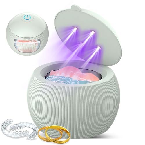 Denture and Jewelry Ultrasonic Cleaner with 5 Minute Automatic Timed Shutdown