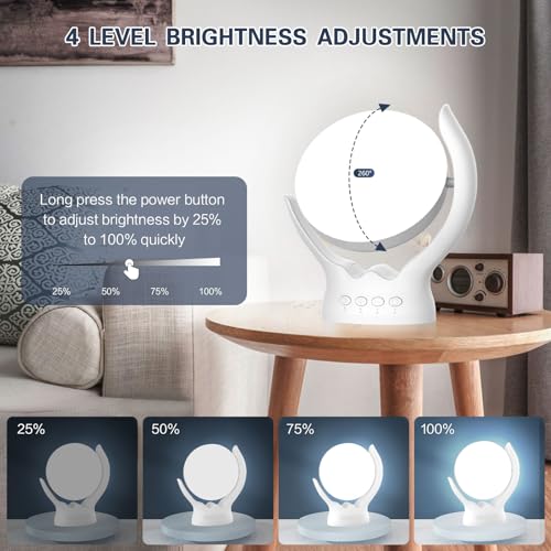 Bright Therapy Lamp for Home and Office, 10000 Lux with Adjustable Light Options