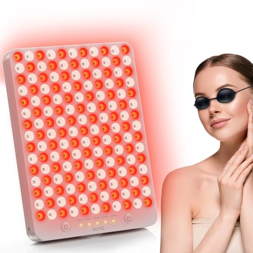 Red Light Therapy Lamp for Face & Body - Portable Near Infrared Light Therapy Device with Eye-Patch