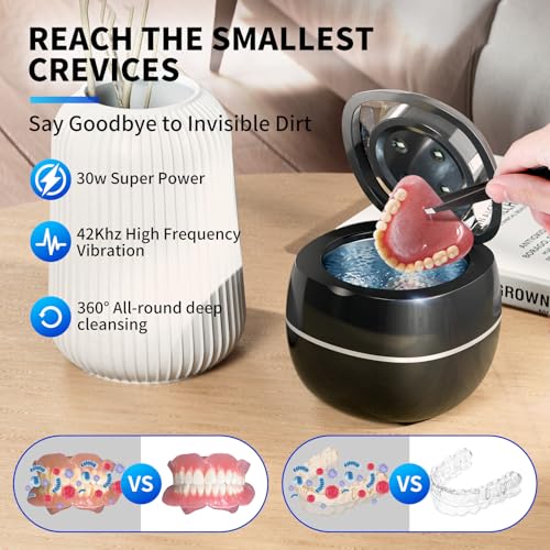 Professional 30W Ultrasonic Cleaner for Retainers and Dentures