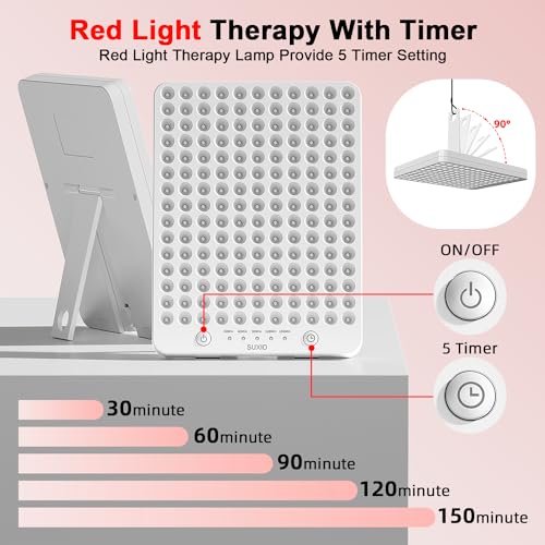 Red Light Therapy Lamp for Face & Body - Portable Near Infrared Light Therapy Device with Eye-Patch