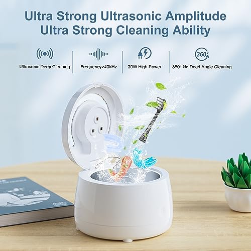 Portable Ultrasonic Cleaner for Home and Travel Use 
(For Retainers, Dentures, Aligners, Appliance, and Jewelry)