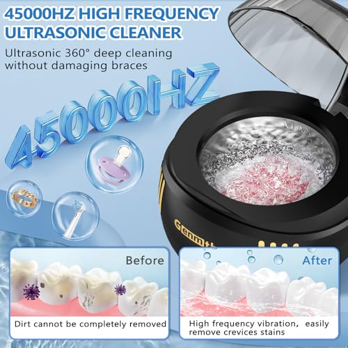 Portable Ultrasonic Cleaner for Dental Retainers and Jewels