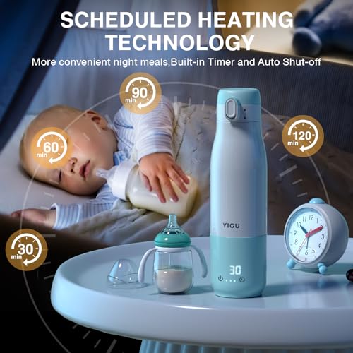 Portable Bottle Warmer with Reservation Function, 9000mAh Battery