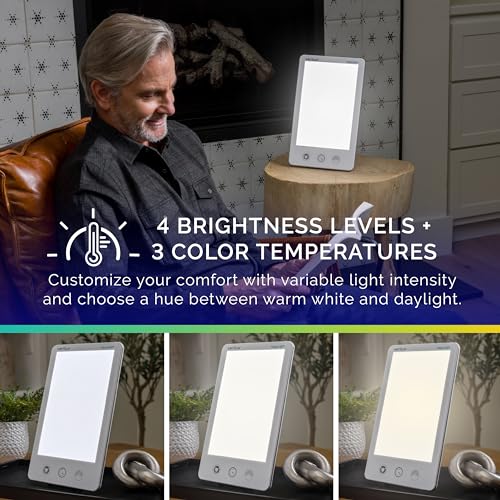 HappyLight Luxe - Light Therapy Lamp for Boosting Mood, Sleep, and Focus