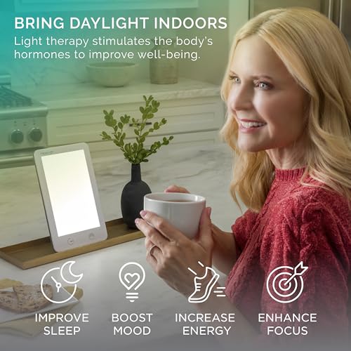 Verilux HappyLight Lumi Plus - Boost Mood, Sleep, and Focus with Light Therapy