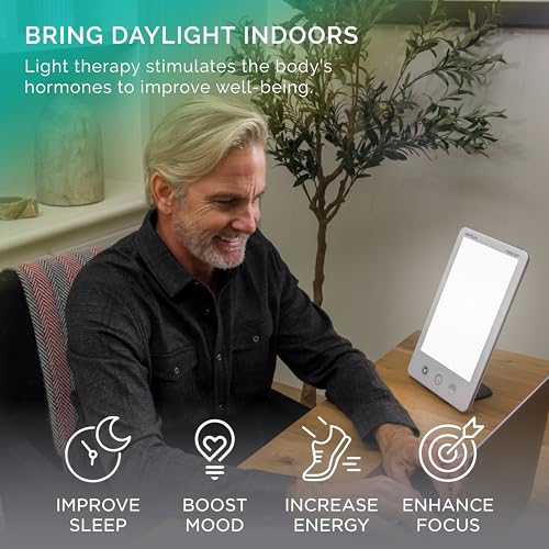 HappyLight Luxe - Light Therapy Lamp for Boosting Mood, Sleep, and Focus