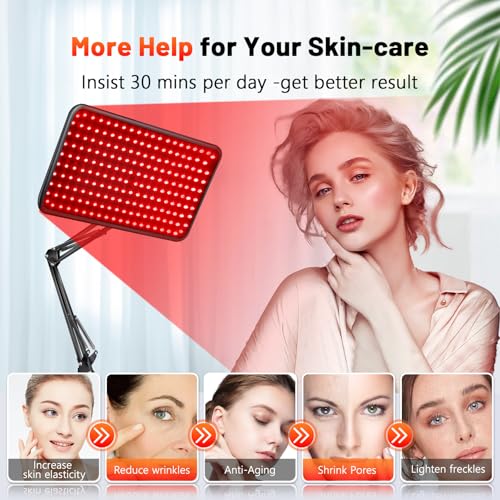 HALIDODO 940nm & 660nm Red Light Therapy Lamp with Adjustable Stand