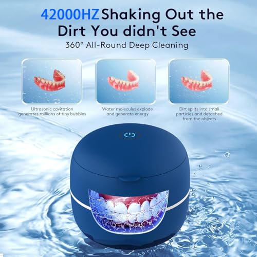 Portable Ultrasonic Jewelry Cleaner with UV Lights