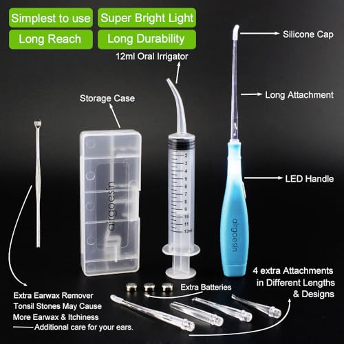 Airgoesin™ Upgraded Tonsil Stone Remover with 5 Tips for Fresh Breath
