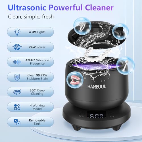 2025 Ultrasonic Retainer & Denture Cleaner (Black)